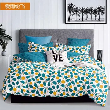 

Ikea garden Flower 100% cotton bed sheet single piece naked sleep thickened cotton tatami bedspread bed-cover