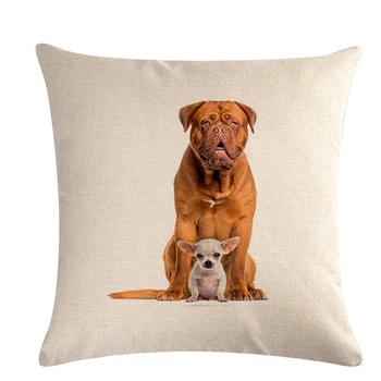 

Puppy Animal Pattern Series Pillow Linen Cushion Cover 45x45cm Living Room Pillow Home Decoration Cushion Cover