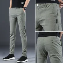 2020 Summer Pants Men Fashion Clothing Pants Black Casual Pants For Pants For Men Elastic Slim Fit Trousers Male Clothes