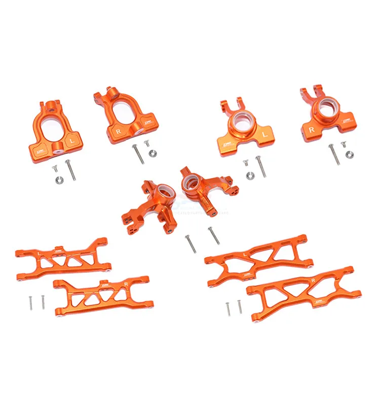 GPM-ARRMA 1/10 KRATON 4S 메탈 프론트베이스 C + 스티어링 컵 + 리어 컵 + 프론트 리어 하부 암 AR330519 + AR330523 RC 자동차 부품