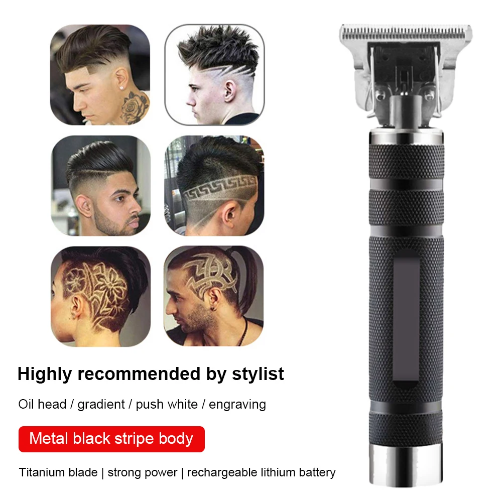 USB перезаряжаемая электрическая машинка для стрижки волос с заплечной головкой