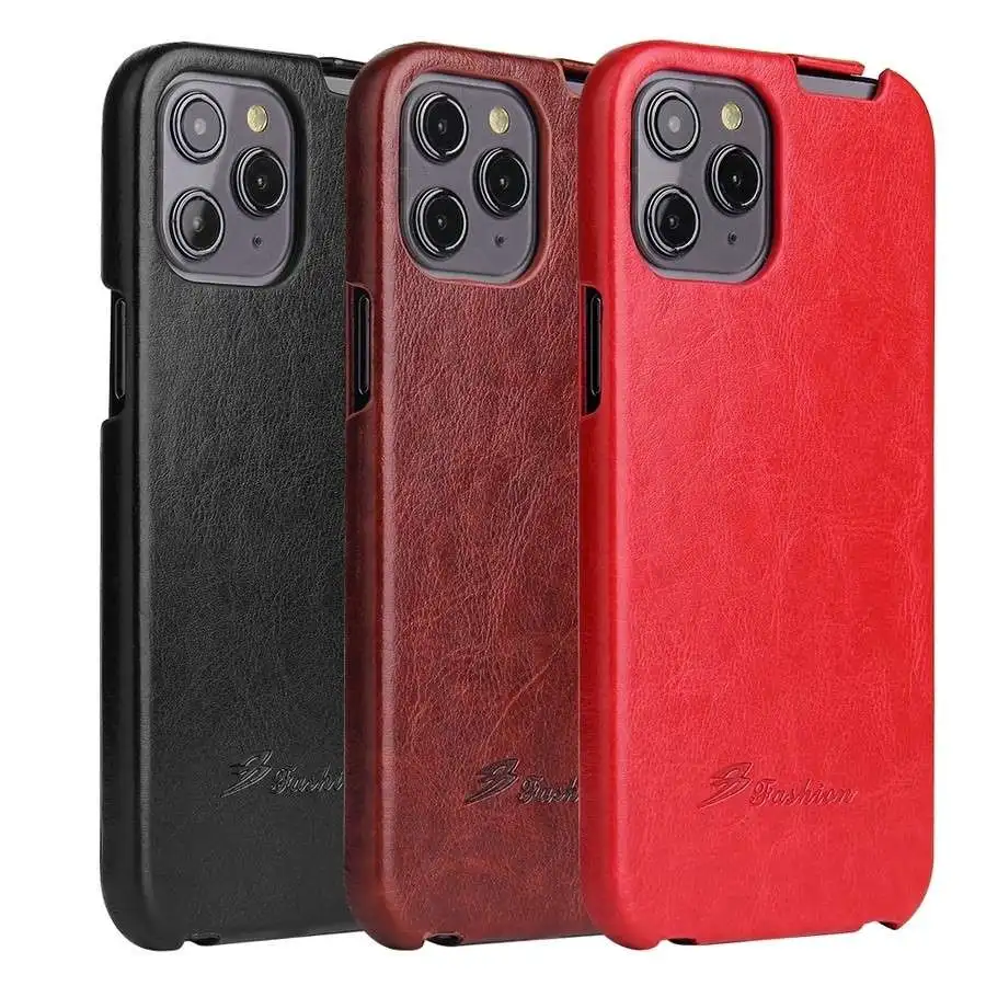 Luxurious Genuine Leather Vertical Flip Cover Case