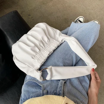

Small Solid Color Soft New PU Leather Shoulder Bags For Women's 2020 Summer Elegant Handbags Female Travelling Fashion Hand Bags