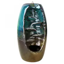 Moutain Shape Backflow Incense Burner Porcelain Smoke Waterfall Incense Cone Holder Aromatherapy Furnace Censer Kadzielnica