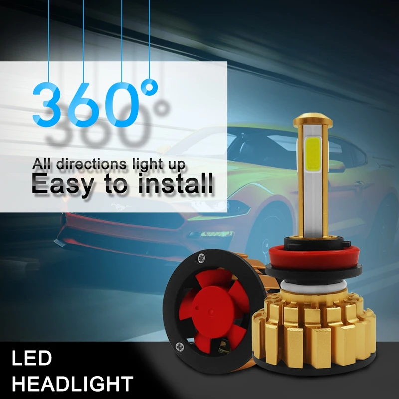 

New G7-COB H8/H9/H11 LED Car Headlight Kit Bulbs Conversion 6000K White Lamps