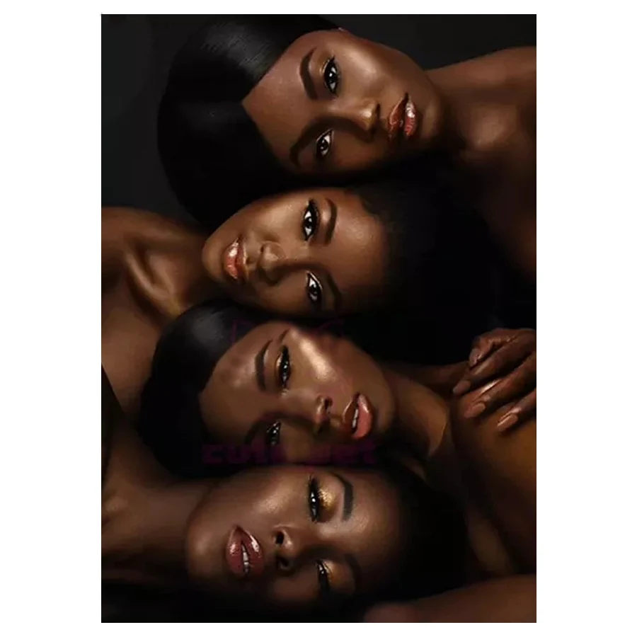 5D Full Square round Diamond Painting Embroidery African women 3D Diamond Mosaic Cross Stitch Kit Rhinestone home decor