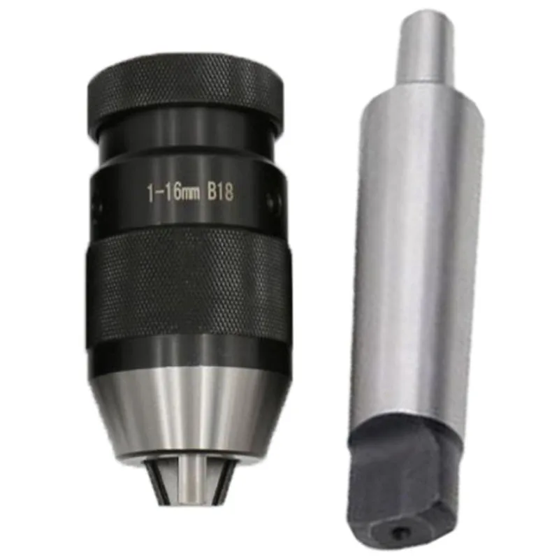 

Self Tighten Keyless Drill Chuck Shank Morse Taper 1-16Mm MT3 B18 Light-Duty Hand Tightening Drill Chuck