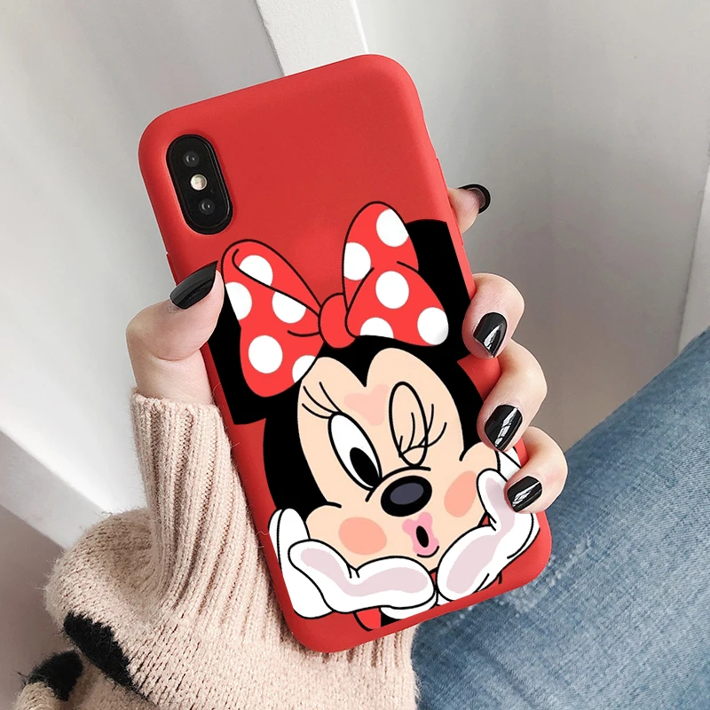 Чехол с принтом Микки Минни, Ультратонкий Мягкий чехол из ТПУ для iphone 6, 6s, 7, 8 plus, X, XR, XS, MAX 11, 11, ProMAX, мультфильм