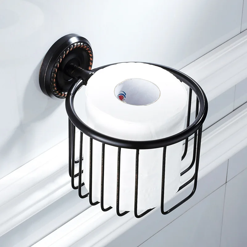 

Wholesale American-Style Foreign Trade Style Black And White with Pattern Roll Paper Storage zhi jin lou Black Bronze Kitchen Ha