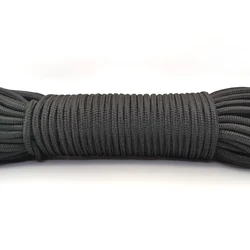 Durable 3mm Parachute Cord Rope for Outdoor Survival and Crafting (Black)