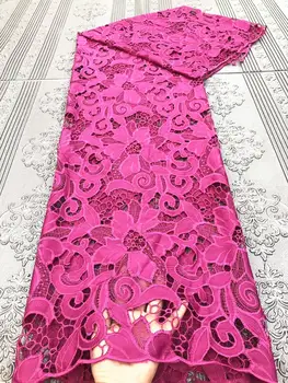 

African Tulle Lace Fabric 2020 High Quality Lace Beautiful fushia Material mesh French Embroidery Nigeria Lace Fabric