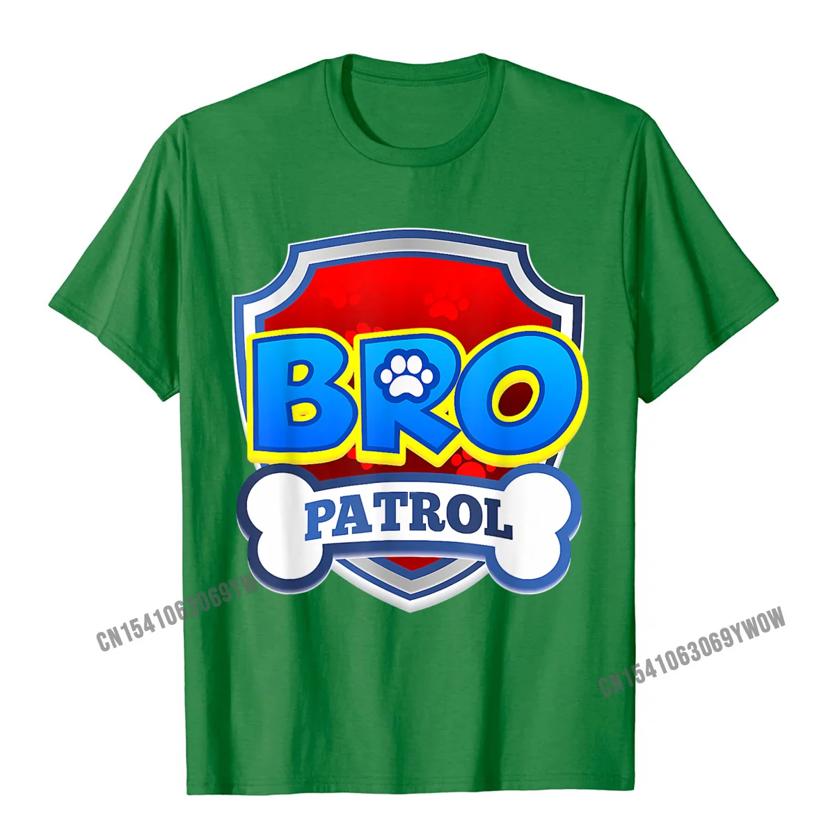 Custom Cool Young T-Shirt Hot Sale Summer/Autumn Short Sleeve Round Collar 100% Cotton Tops T Shirt Design Tees Bro Patrol Shirt Dog Funny Gift Birthday Party T-Shirt T-Shirt__54 green