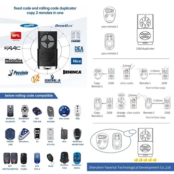 

Auto Scan Multi Frequency 433MHz Adjustable Cloning Garage Remote Control Duplicator 433 868 315 MHz