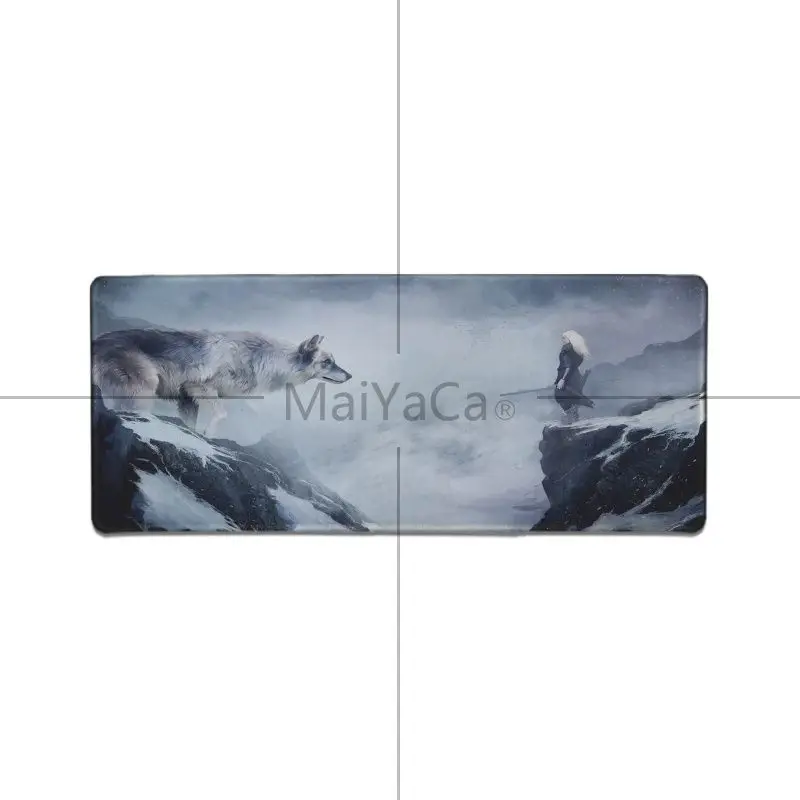 Maiyaca волки резиновая мышь прочный Настольный коврик для мыши нескользящий ноутбук компьютер ПК игровой коврик для мыши Коврик для клавиатуры Настольный коврик - Цвет: Lock Edge 40X90cm