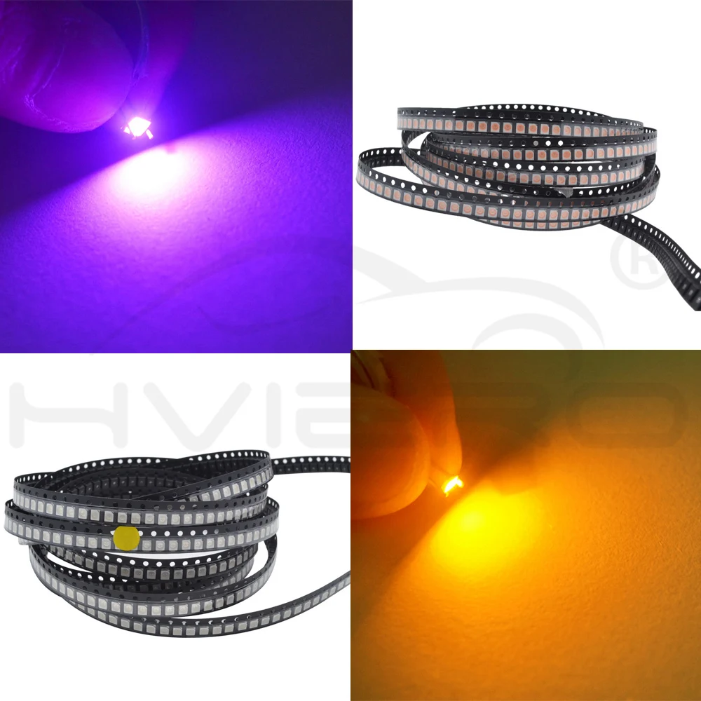 Hviero 1210 3528 White Red Blue Purple SMT SMD Lamp Bead Highlight Light-Emitting 2.0~3.6V 390-625nm Ultra Bright Diodes PLCC-2 LED