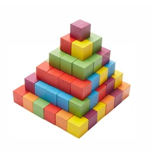 Diy de madeira colorido jogo cubos de dados bloco brinquedo quadrados blocos de construção conjuntos placa de madeira educacional brinquedos presentes para crianças 2x2cm