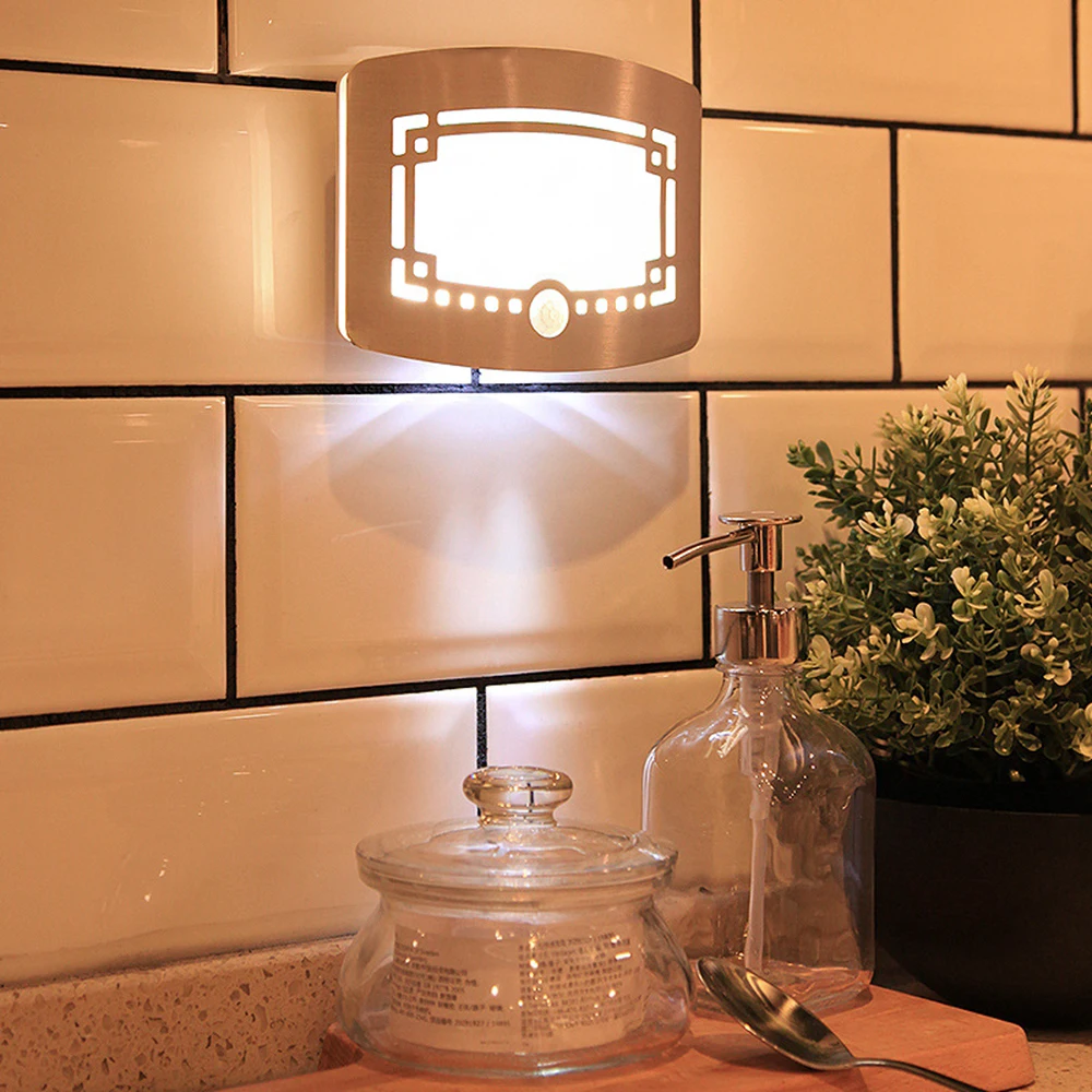 

Bedside lamp wall lamp bedroom led night light retro aluminum cabinet cabinet aisle body sensor lamp manufacturers batch