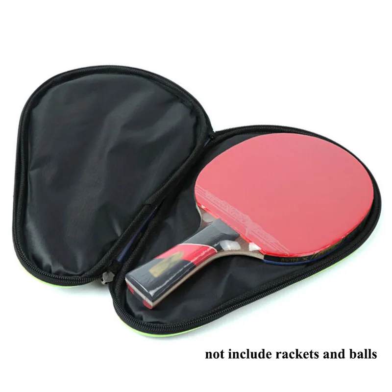 Waterproof Table Tennis Racket Ping Pong Paddle Bat W/ Outer Zipper Bag Cover 