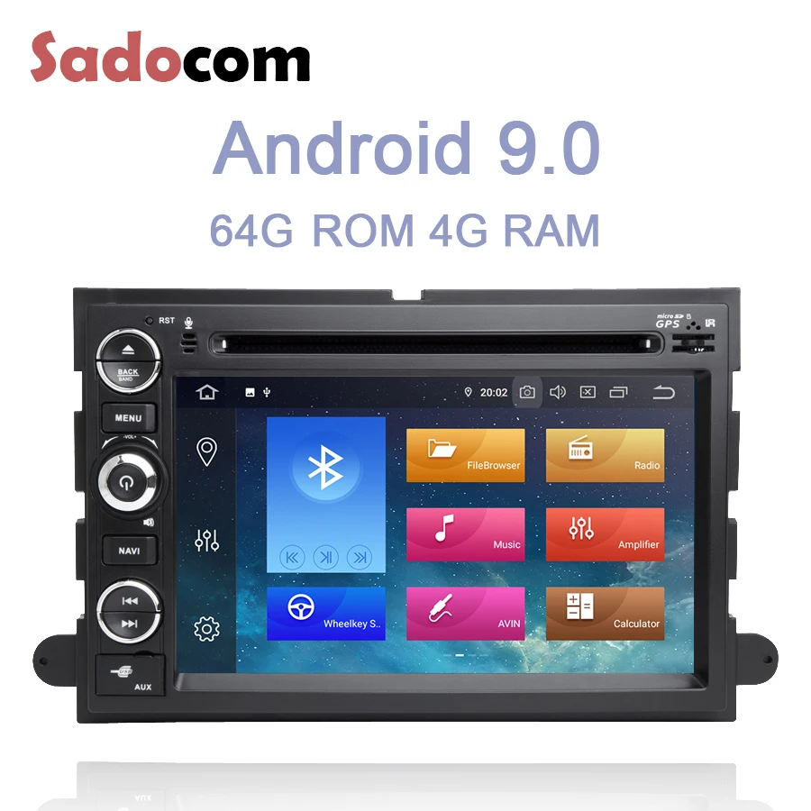 IPS 2 din Android 10 0 автомобильный dvd плеер 8 ядер 64 Гб ROM 4 RAM Авторадио wifi GPS для Ford Fusion Explorer