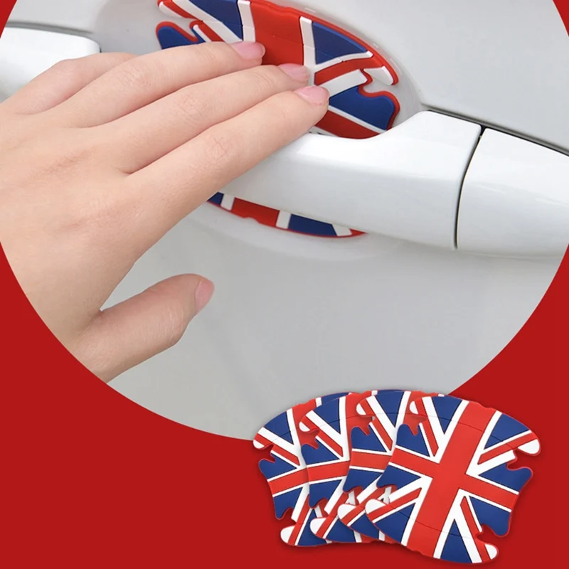 4pcs Universal Silicone Car Door Handle Anti-Scratch Protective Film Car Stickers For Auto Styling Decoration Accessories
