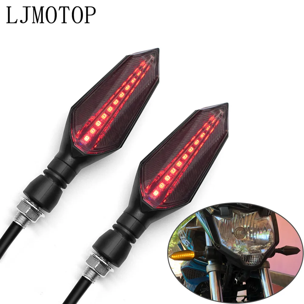 Flasher Motorcycle Front Rear Signal Lamp LED For kawasaki YAMAHA YZF R25 R15 R6 R125 z750 Z800 FZ8 FZ1 FZ6R Turn Lights |