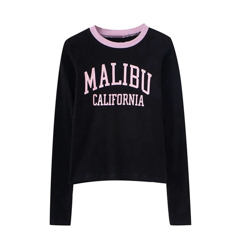 Slim Girls Letter Print Soft Cotton Long Sleeve Shirt 2022 Spring