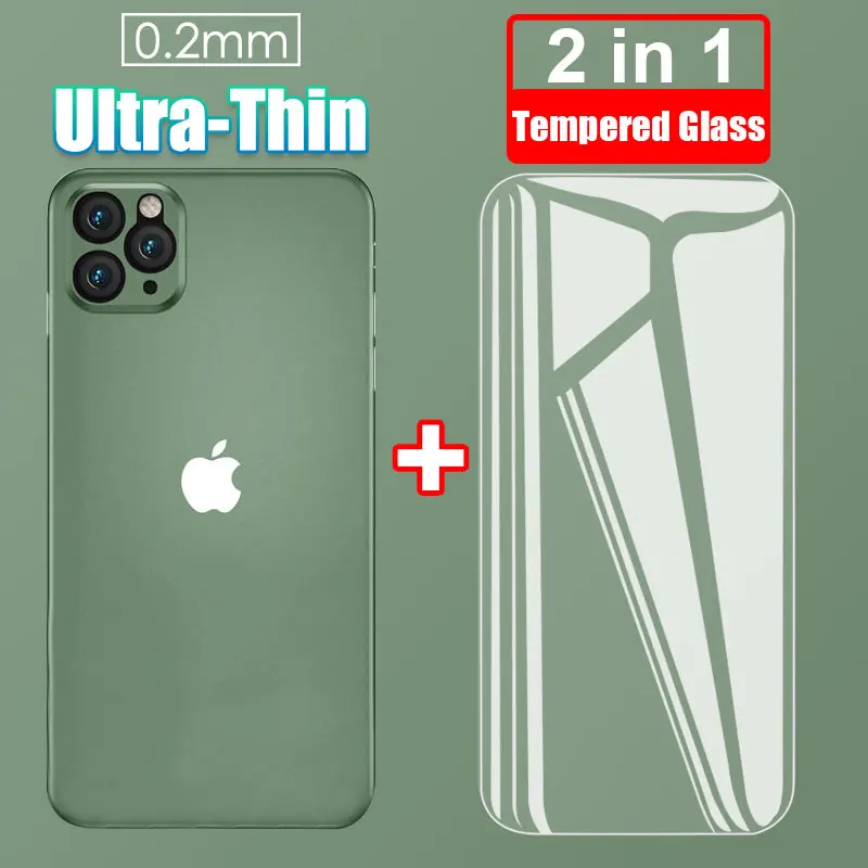 Ультра-тонкий мягкий матовый чехол 0 2 мм для iPhone 11 Pro X XR XS Max задняя крышка 7 8 6 6s PLus