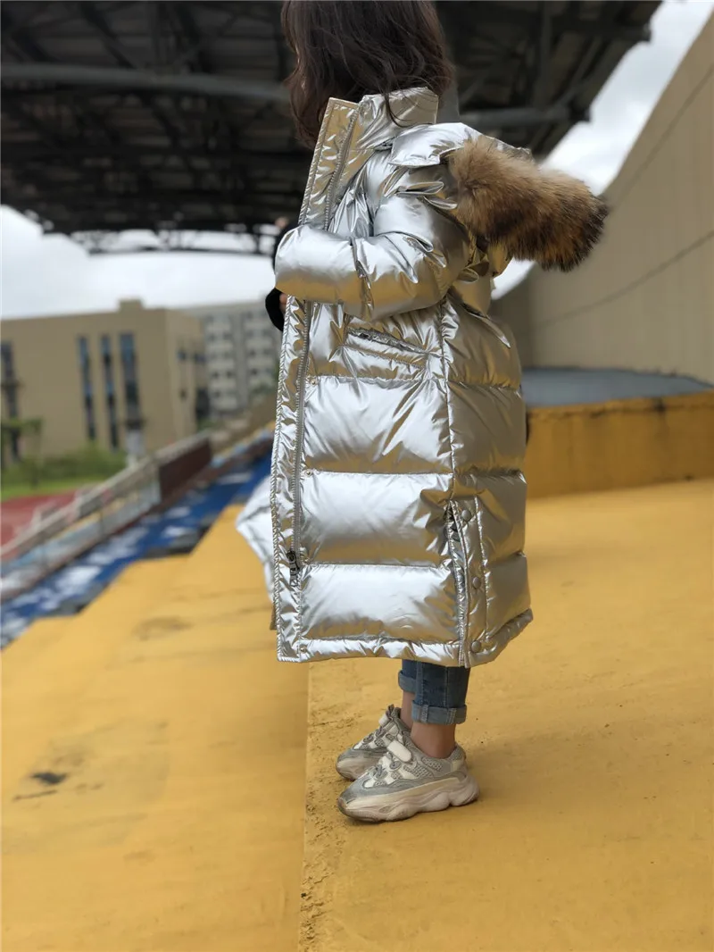 Серебряное Детское пальто; теплая верхняя одежда для малышей; ветрозащитные детские зимние куртки; детская верхняя одежда