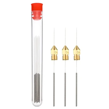 

42 Pieces 3D Printer Accessories Include 30 Pieces Printer Nozzles, 10 Pieces Cleaning Needles and 2 Pieces Tweezers