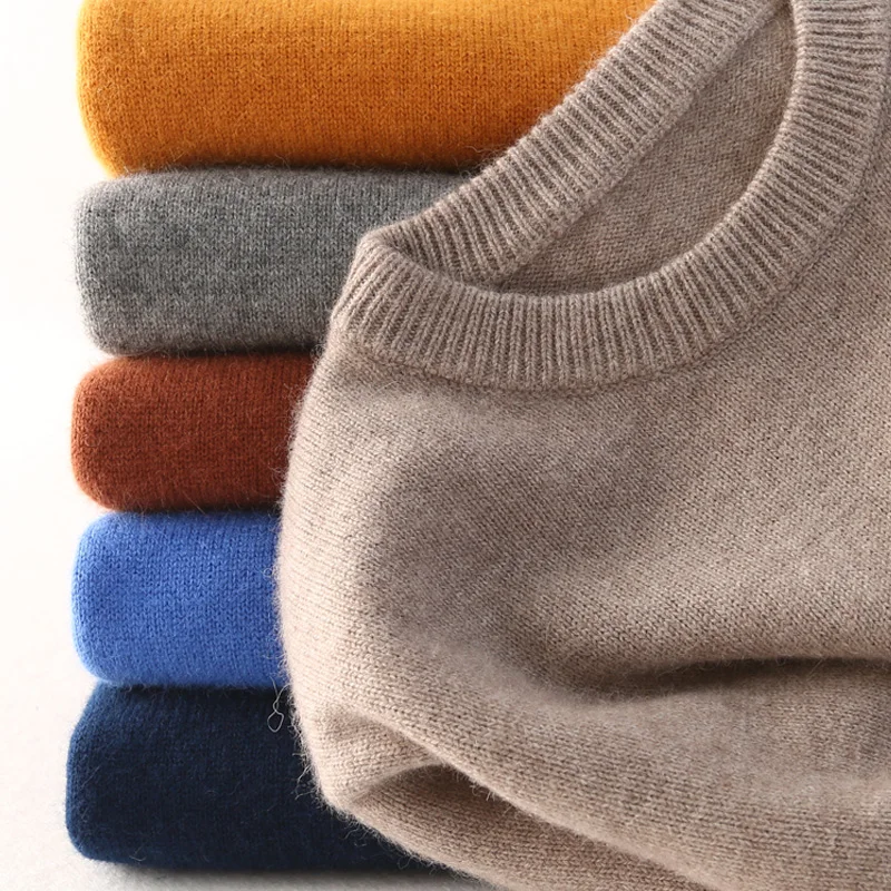 

Cashmere cotton sweater men 2019 autumn winter jersey Jumper Robe hombre pull homme hiver pullover men o-neck Knitted sweaters