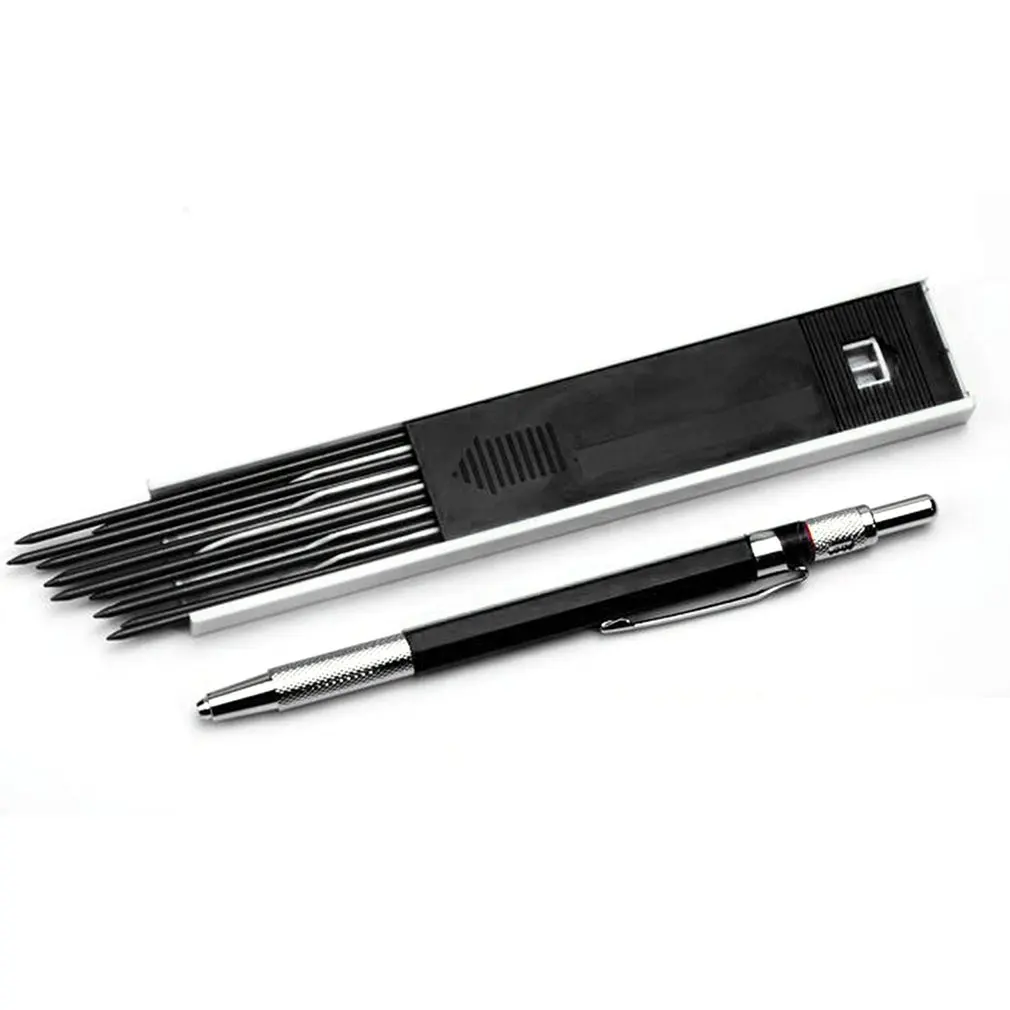 Высокое качество 2,0 цветные металлические карандаши для рисования автоматический карандаш для рисования для студентов - Цвет: Черный