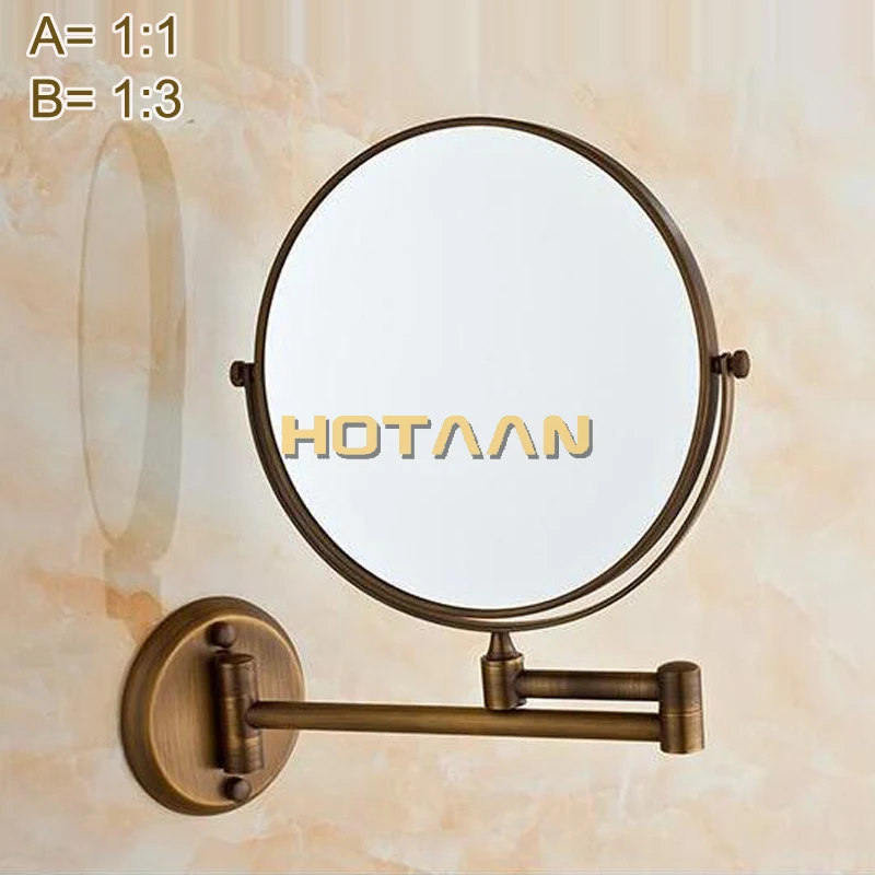 Antique 8" Double Side Bathroom Makeup Mirror