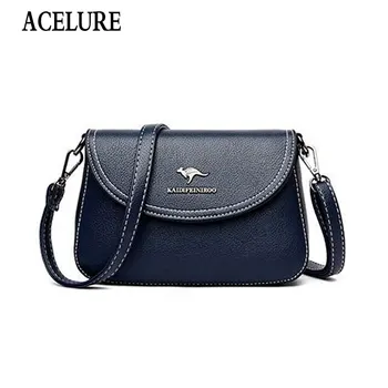 

ACELURE High-quality Designer Simple Fashion Shoulder Crossbody Bags Luxury Elegant Ladies PU Leather Messengerbags Female Flap