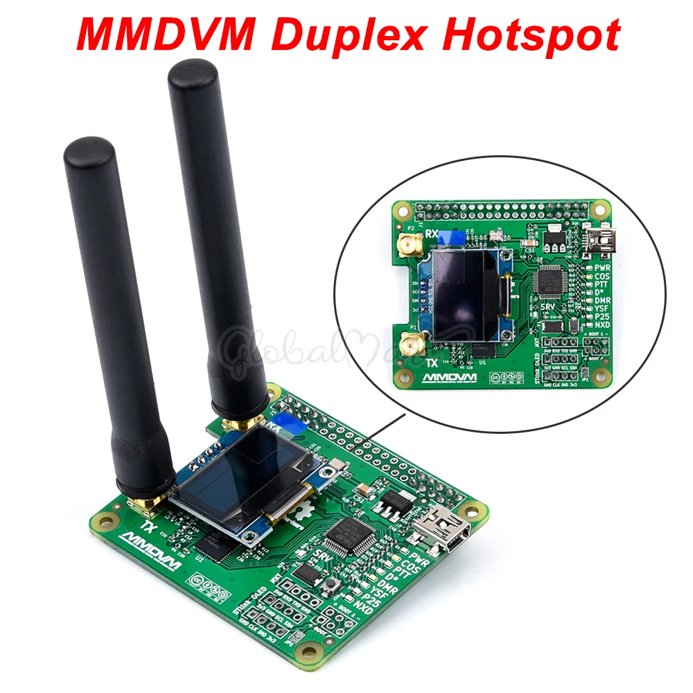 Новинка V1.3 MMDVM_HS_Dual_Hat MMDVM дуплекс RX TX UHF VHF плата точки доступа + антенна Поддержка