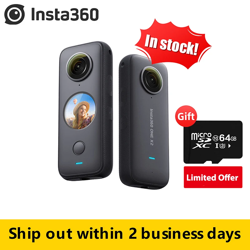 Экшн-камера Insta360 One X2 360 5,7 K VR Video 10M Водонепроницаемая Insta 360 One X2 карманная панорамная подводная камера для шлема Pro Sport Cam - изображение