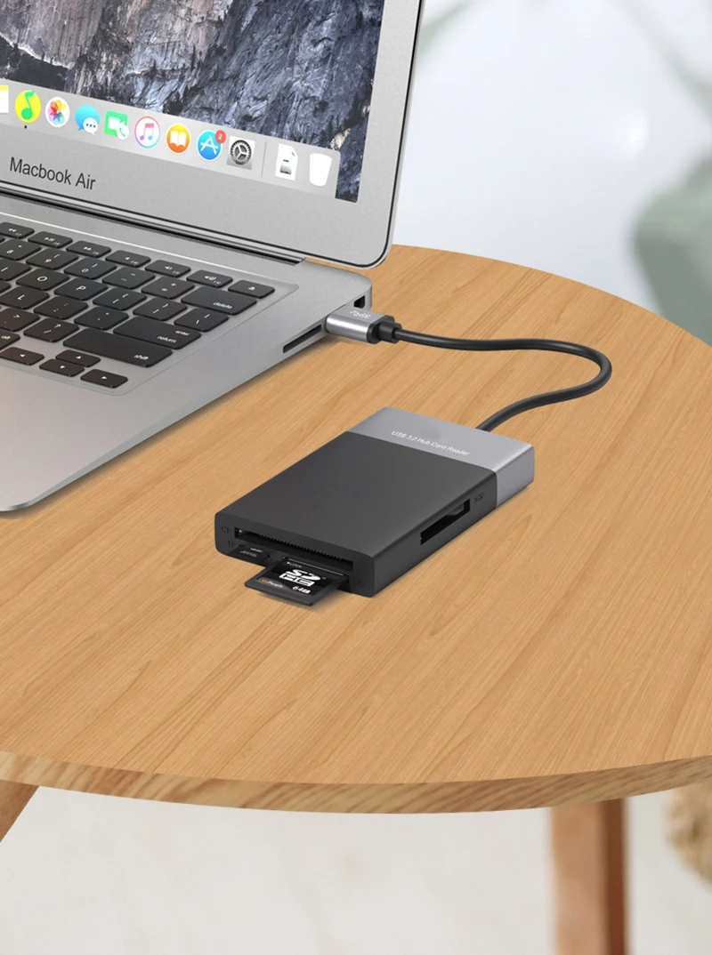 USB 3,0 кард-ридер SD SDHC MicroSD TF CF USB3.0 U флэш-диск OTG карта адаптер для Macbook Dell ASUS samsung ноутбук ПК