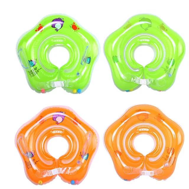 Baby Swimming Rings Double-decked Safety Floating PVC Inflatable Pool Float with Handle M09 5