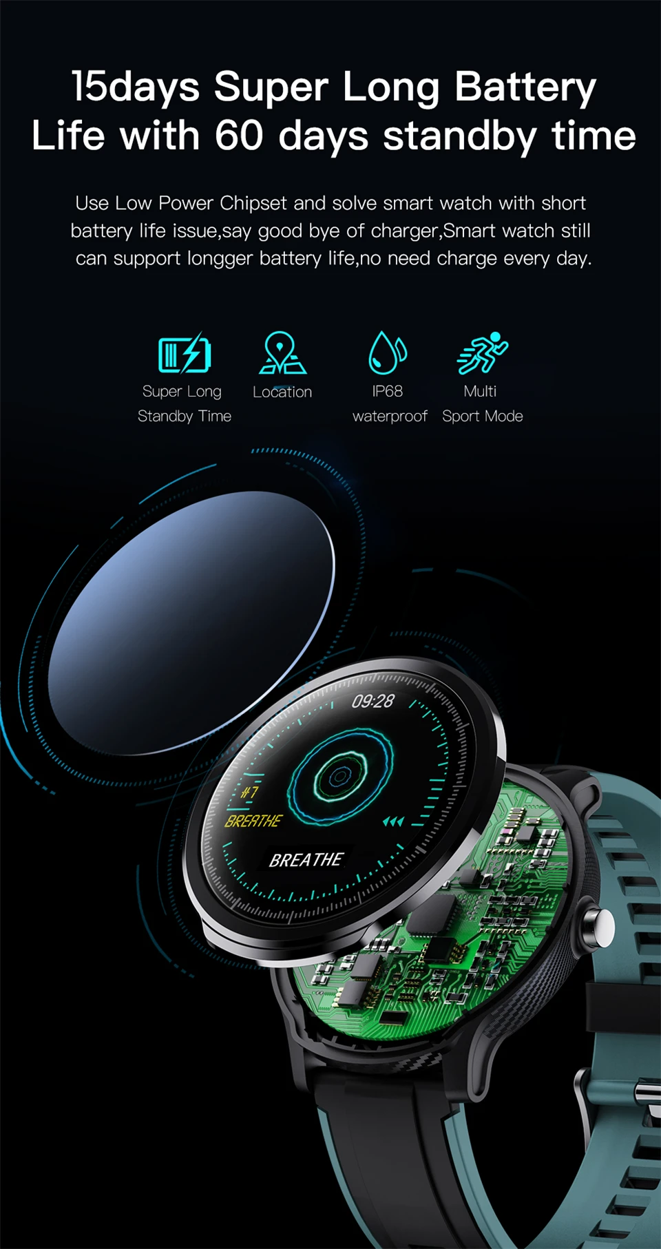 SN80 водонепроницаемые Смарт-часы для телефонов на Android для samsung HUAWEI спортивные умные часы напоминание о звонках шагомер пульсометр