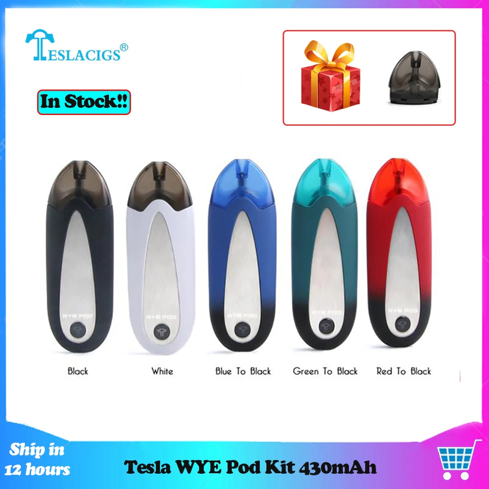 Оригинальная электронная сигарета Tesla WYE Pod Kit встроенный аккумулятор 430 мА/ч