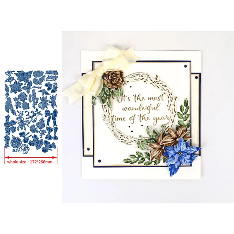 

Graceful Flowers Leaves Bows Decorations Metal Cutting Dies Scrapbooking Paper DIY Cards Crafts Embossing Die Cuts New 2019