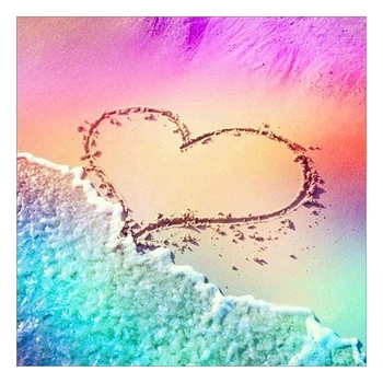 

Diy 5D Diamond Paintings, Cross Stitch Full Rhinestone Embroidery, Home Decor Art Gifts (Love Beach)