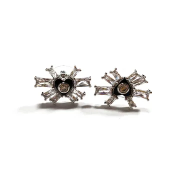 

925 Sterling Silver CZ Stud Earring for Women Girl Party Birthday Gifts
