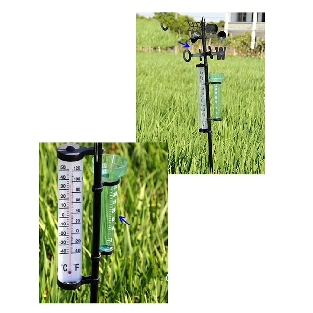 1 Darabos Időjárási Állomás Kiváló Minőségű, Könnyen Összeállítható Gyakorlati Pontos Széliránymérő A Kültéri Kerti Udvarra - Image 5