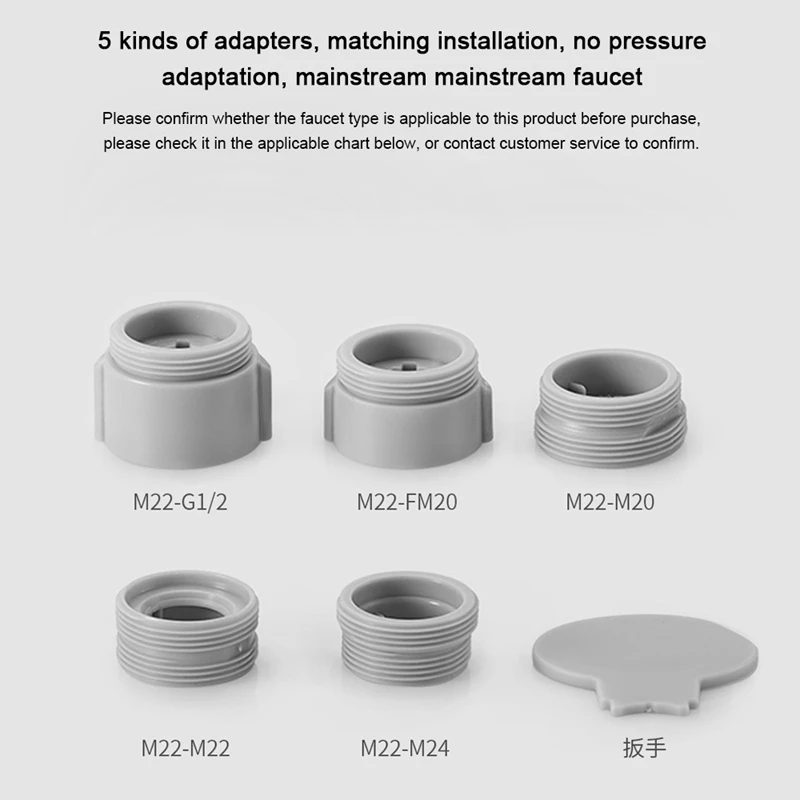 Xiaomi DABAI кухонный кран аэратор Распылитель воды Bubbler цинковый сплав водосберегающая головка фильтра кран с форсункой кран bubbler серебристый