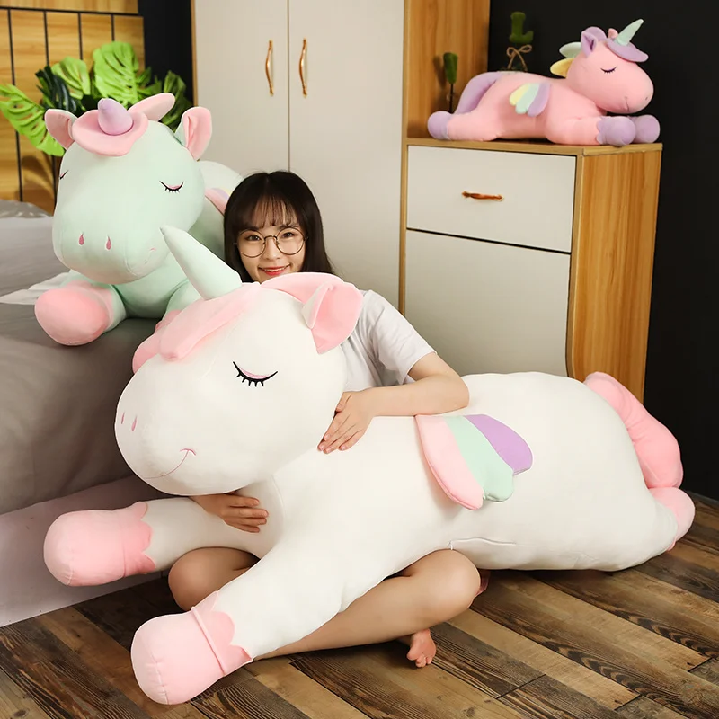 50-130cm Creative New Style Unicorn Plush Toys Animal Unicorn Dolls for Children Boys Birthday Gifts Baby Toy Christmas