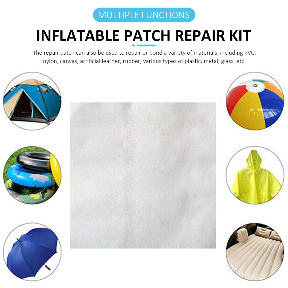 Kit de Reparación de Piscinas Inflables, Cinta Transparente para Parches,  20 Piezas, Sunnimix Kit de Reparación Inflable