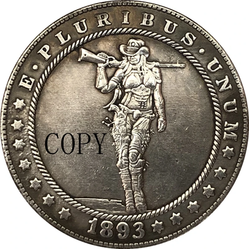 Хобо никель 1893-S сша Морган доллар Монета КОПИЯ Тип 199 | Дом и сад