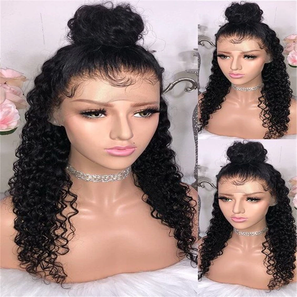 MIHAIR бразильские волосы глубокая волна Кружева передние парики 150% Remy человеческие волосы средний коэффициент парики 13х4 кружевные парики с детскими волосами швейцарские кружева