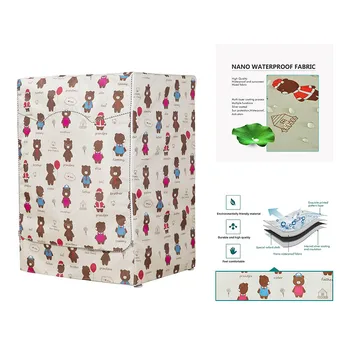 

Cover for Drum Washing Machine with Flower Print in the Form Of a Bear Cover for Washing Machine At 8/9/10 KG Dedicated