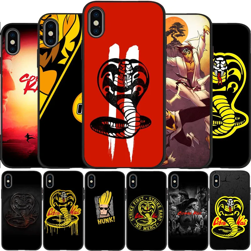 TV Season 2 Cobra Kai Black Silicone Phone Case For IPhone 12 Mini 11 Pro Max XR XS XSMax X 5 5S SE 2020 6 7 8 Plus TPU Cover | Мобильные